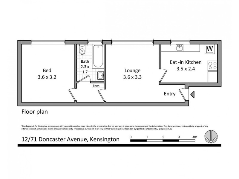 12/71 Doncaster Avenue, Kensington NSW 2033 Floorplan