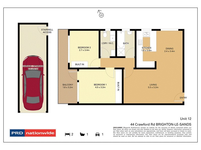 12/44-46 Crawford Road, Brighton-le-sands NSW 2216 Floorplan