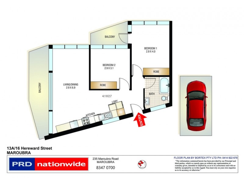 13a/16-20 Hereward St, Maroubra NSW 2035 Floorplan