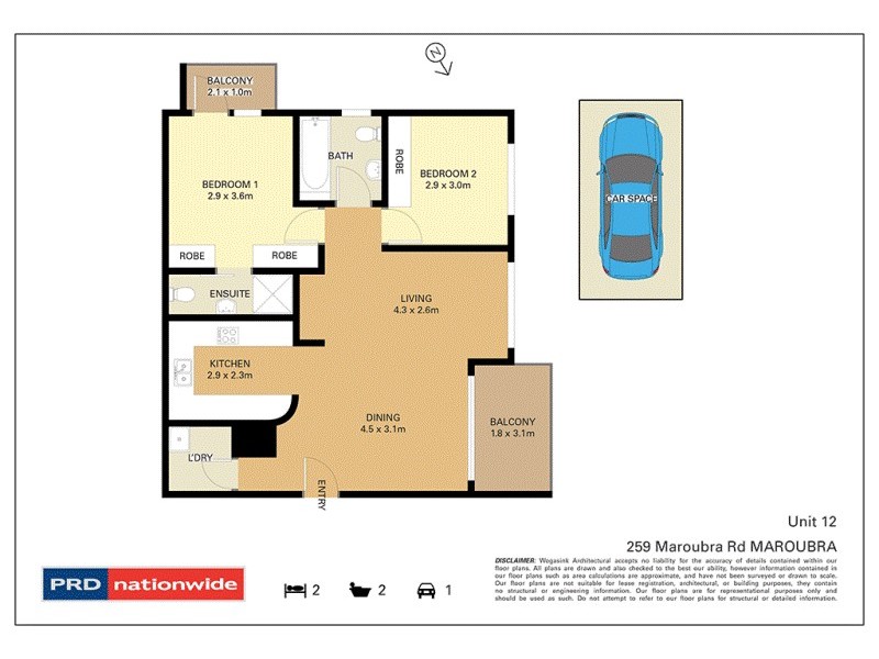 12/259 Maroubra Road, Maroubra NSW 2035 Floorplan