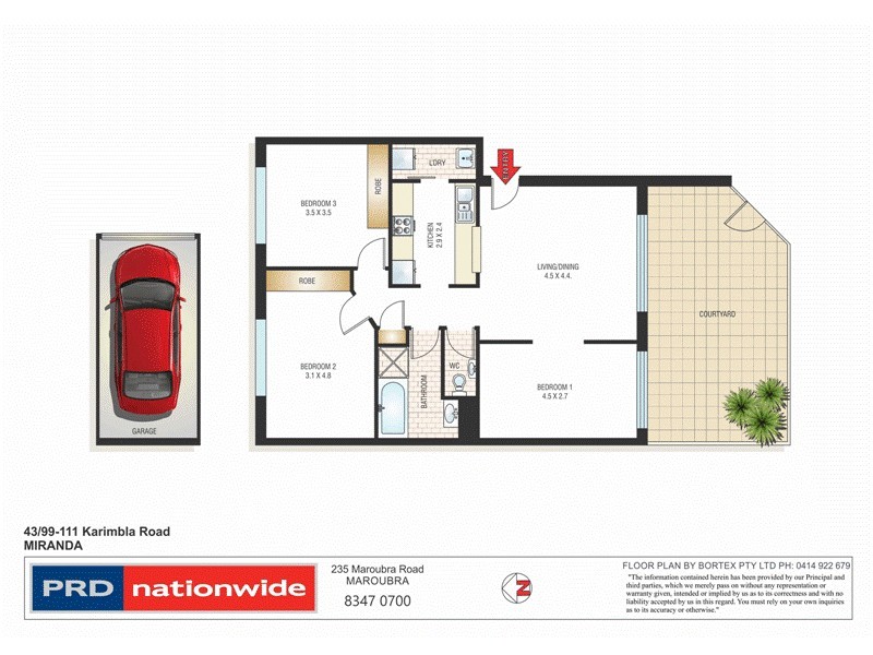 43/99-111 Karimbla Road, Miranda NSW 2228 Floorplan