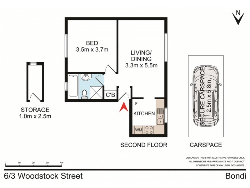 6/3 Woodstock Street, Bondi Junction NSW 2022 Floorplan