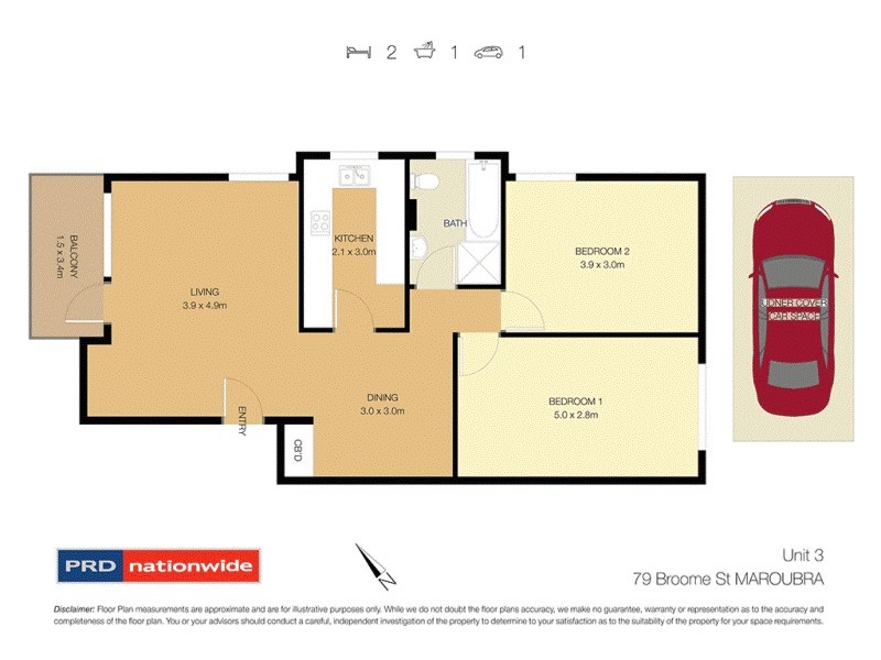 3/79 Broome Street, Maroubra NSW 2035 Floorplan