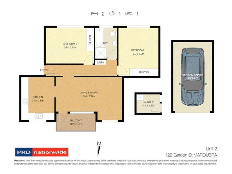 2/122 Garden Street, Maroubra NSW 2035 Floorplan