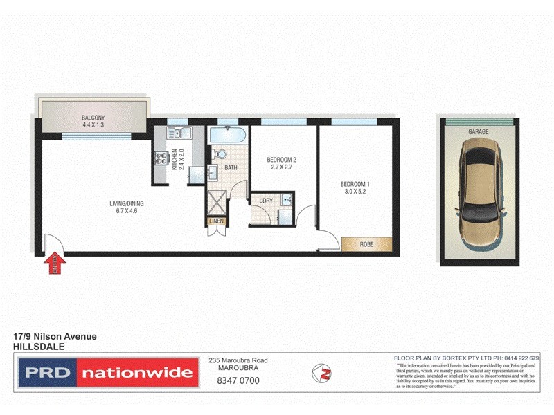 17/9 Nilson Avenue, Hillsdale NSW 2036 Floorplan