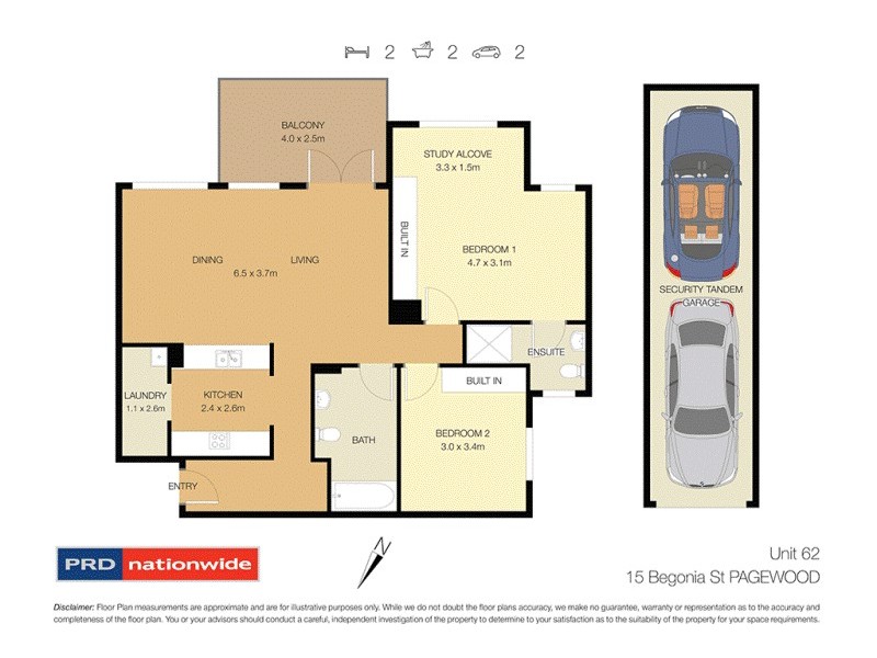 62/15 Begonia Street, Pagewood NSW 2035 Floorplan