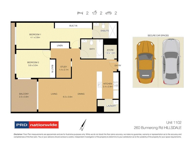 1102/260 Bunnerong Road, Hillsdale NSW 2036 Floorplan