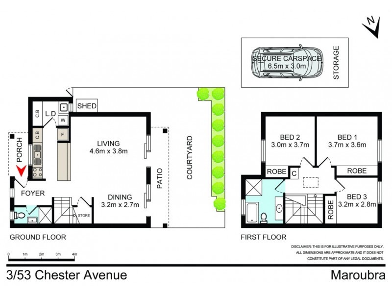 3/53 Chester Avenue, Maroubra NSW 2035 Floorplan