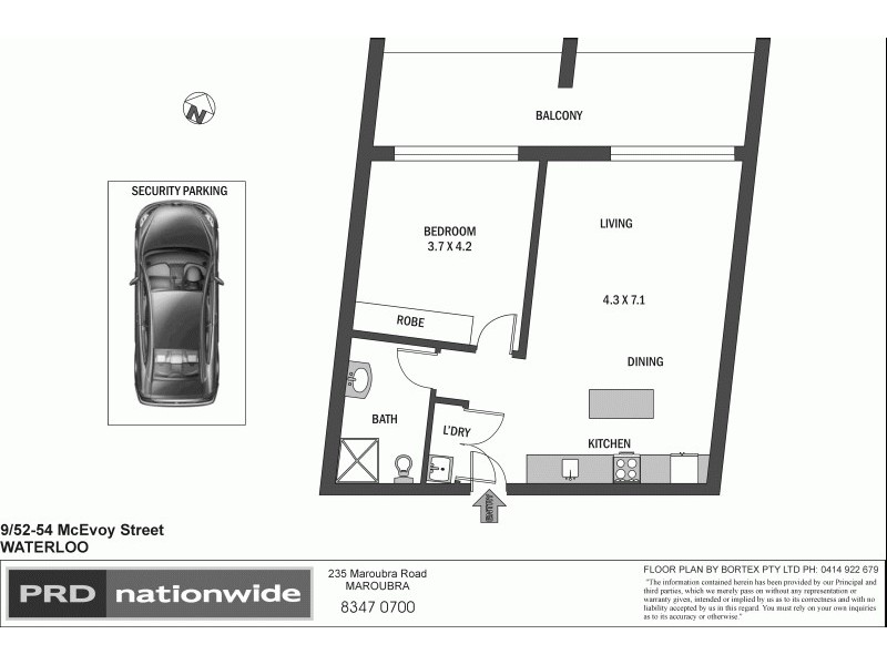 9/52-54 McEvoy Street, Waterloo NSW 2017 Floorplan
