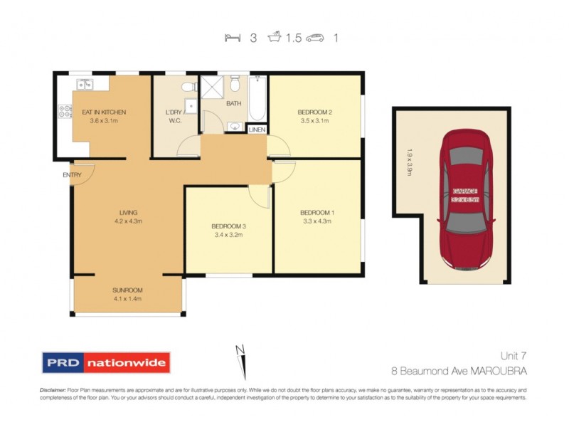 7/8 Beaumond Avenue, Maroubra NSW 2035 Floorplan