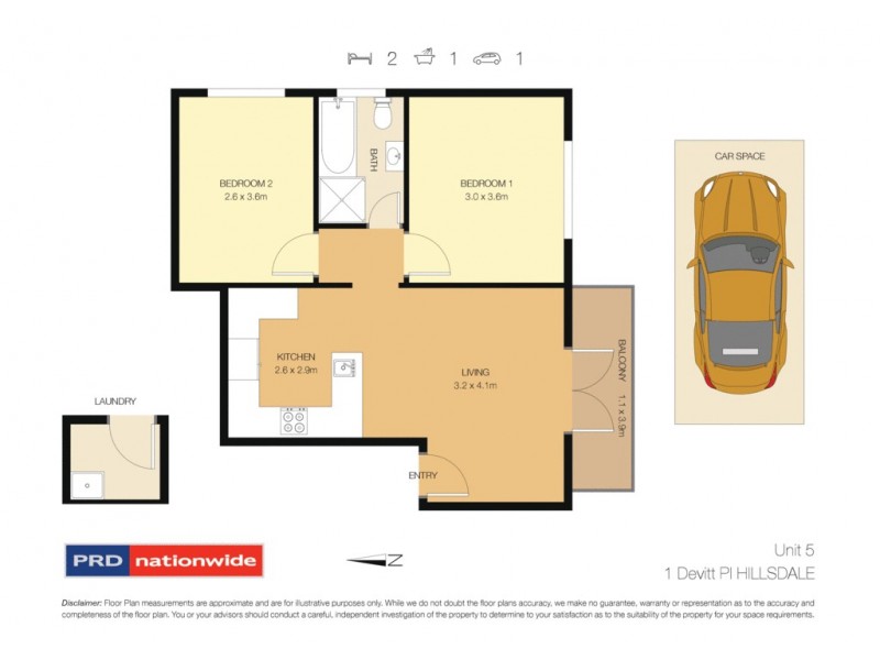 5/1 Devitt Place, Hillsdale NSW 2036 Floorplan