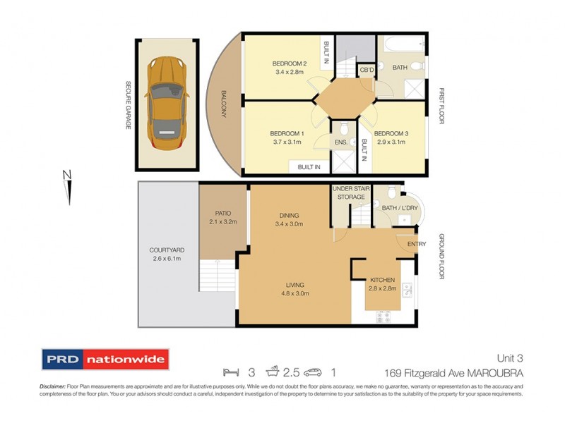 3/169 Fitzgerald Avenue, Maroubra NSW 2035 Floorplan