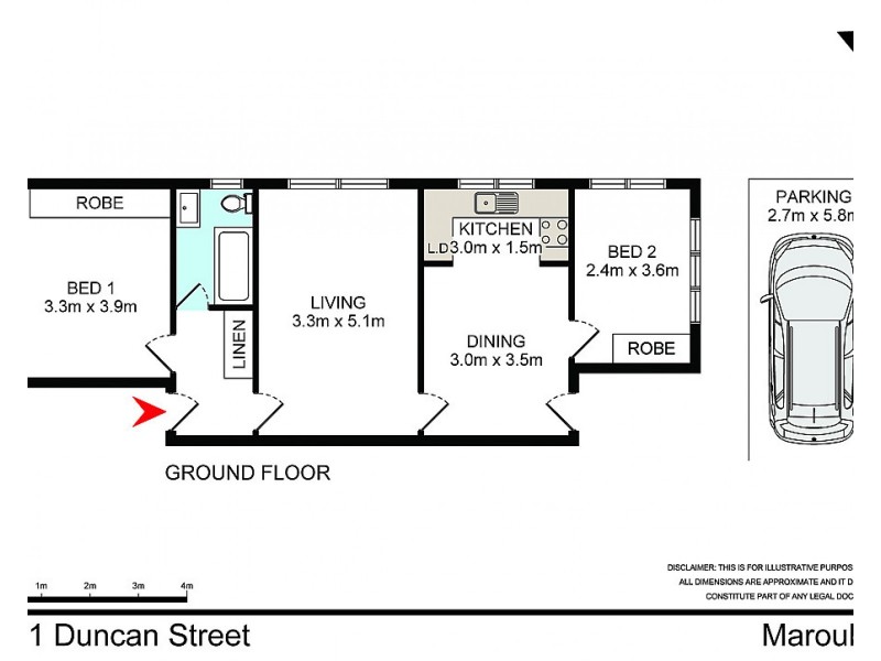 1/71 Duncan Street, Maroubra NSW 2035 Floorplan