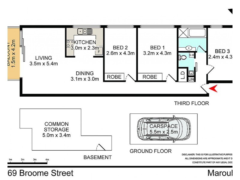 11/69 Broome Street, Maroubra NSW 2035 Floorplan