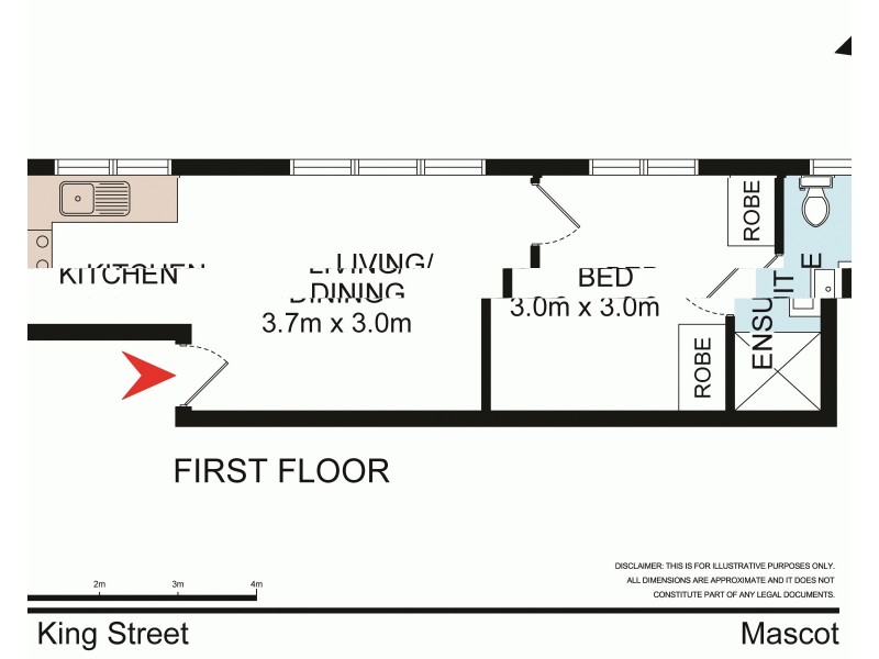 10/185 King Street, Mascot NSW 2020 Floorplan