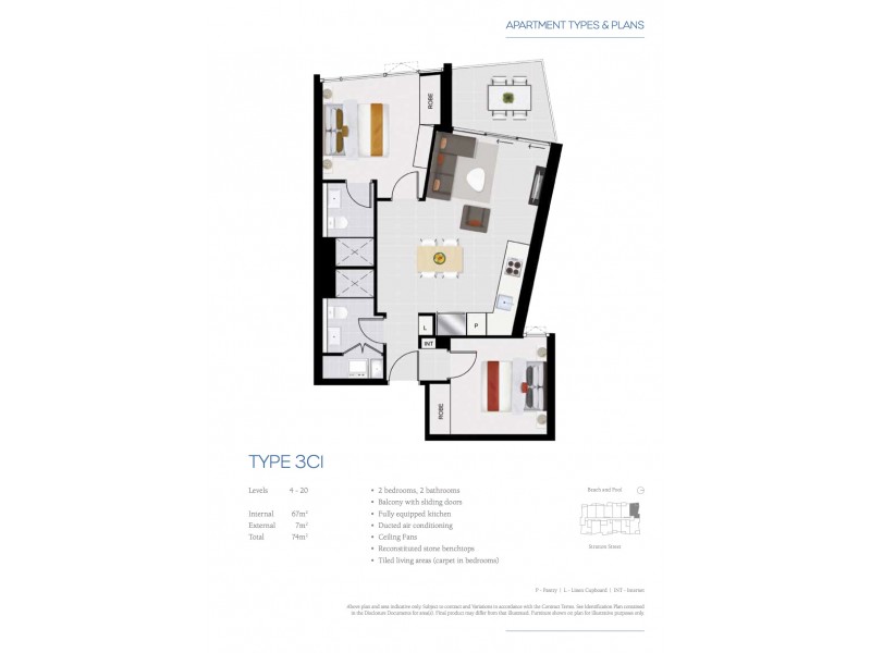 31708/24 Stratton Street, Newstead QLD 4006 Floorplan