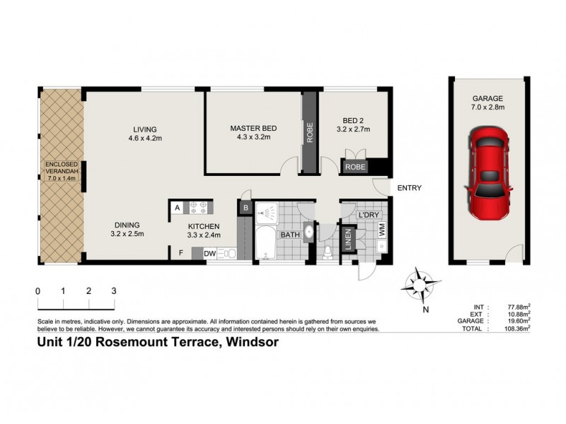 1/20 Rosemount Terrace, Windsor QLD 4030 Floorplan
