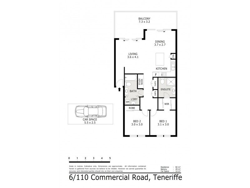 6/110 Commercial Road, Teneriffe QLD 4005 Floorplan