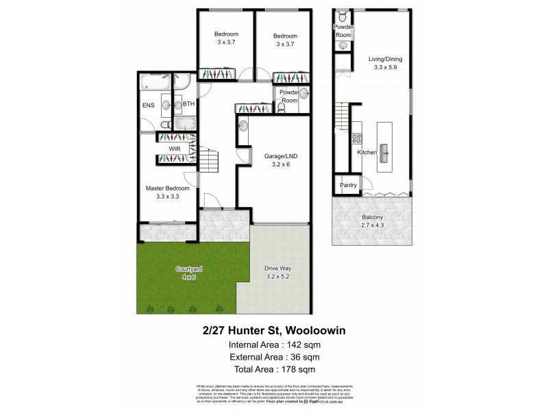 2/27 Hunter Street, Wooloowin QLD 4030 Floorplan