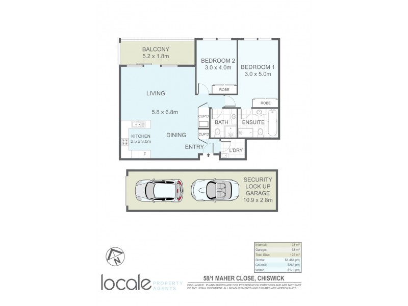 58/1 Maher Close, Chiswick NSW 2046 Floorplan