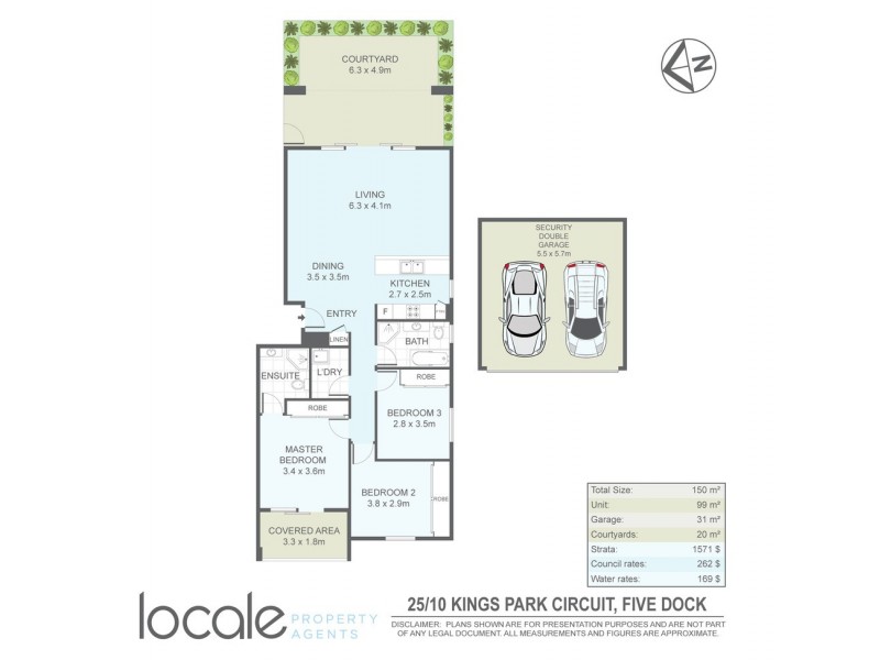 25/10 Kings Park Circuit, Five Dock NSW 2046 Floorplan