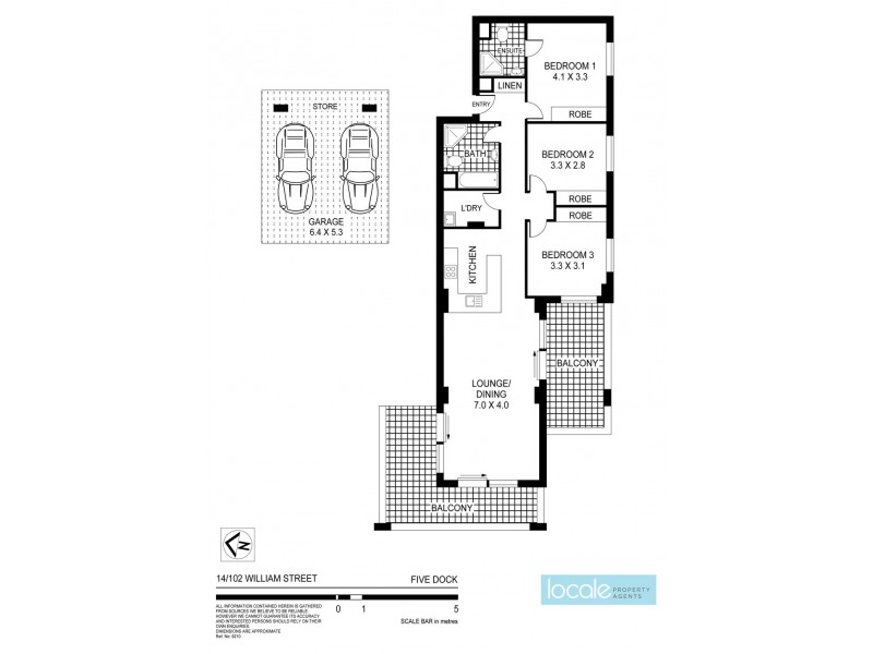 14/102 William Street, Five Dock NSW 2046 Floorplan