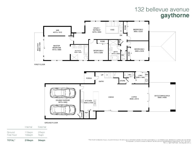 132 Bellevue Avenue, Gaythorne QLD 4051 Floorplan