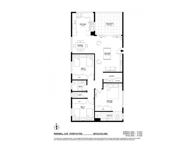 3/56 Parkyn Parade (Windmill), Mooloolaba QLD 4557 Floorplan