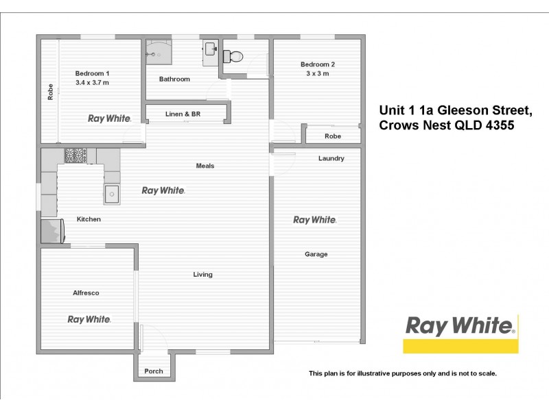 Unit 1, 1a Gleeson Street, Crows Nest QLD 4355 Floorplan