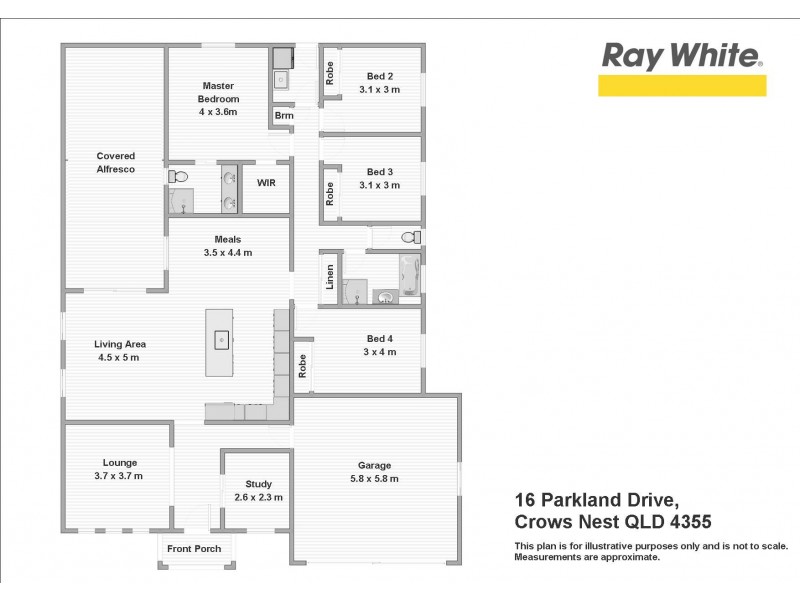 16 Parkland Drive, Crows Nest QLD 4355 Floorplan