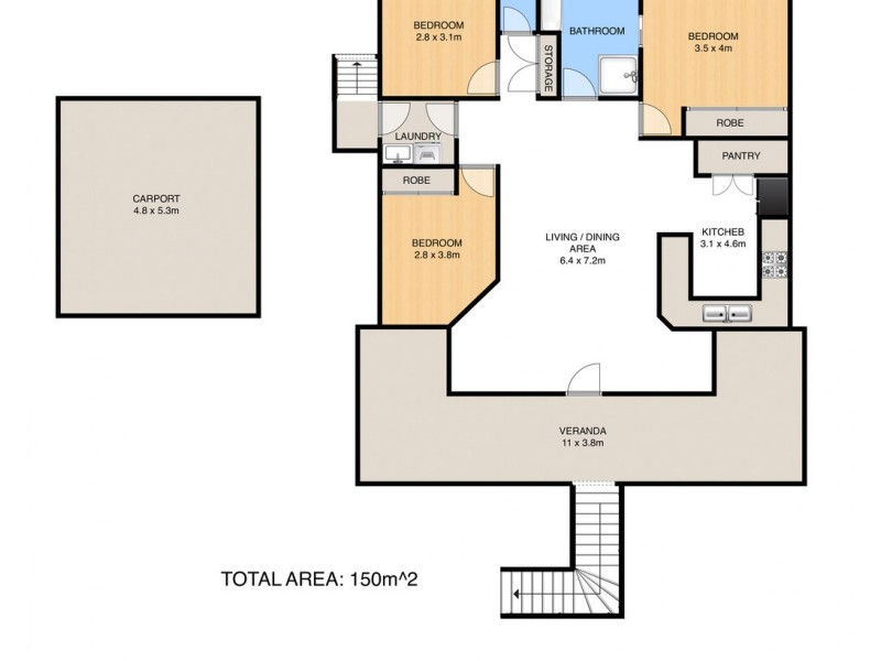 16 Wollumbin Pl, Narangba QLD 4504 Floorplan