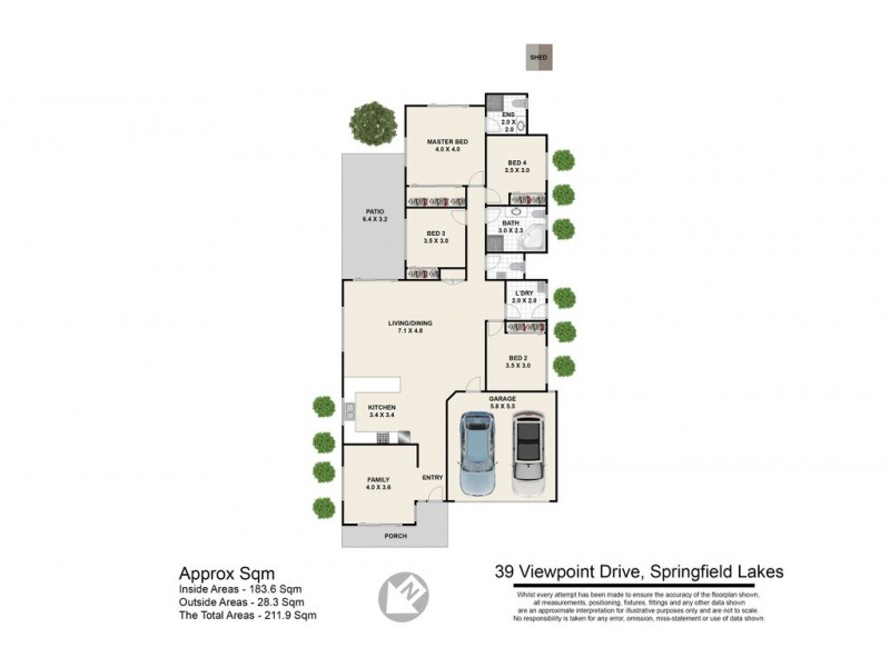 39 Viewpoint Drive, Springfield Lakes QLD 4300 Floorplan