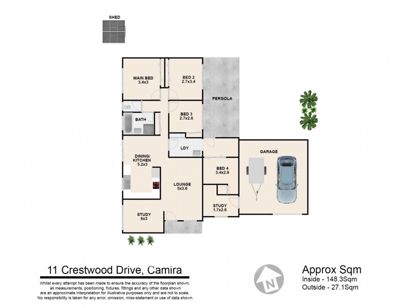 11 Crestwood Drive, Camira QLD 4300 Floorplan