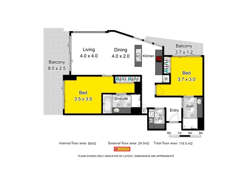 1031/2-14 The Esplanade, Burleigh Heads QLD 4220 Floorplan