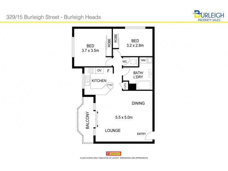 329/15 Burleigh Street, Burleigh Heads QLD 4220 Floorplan