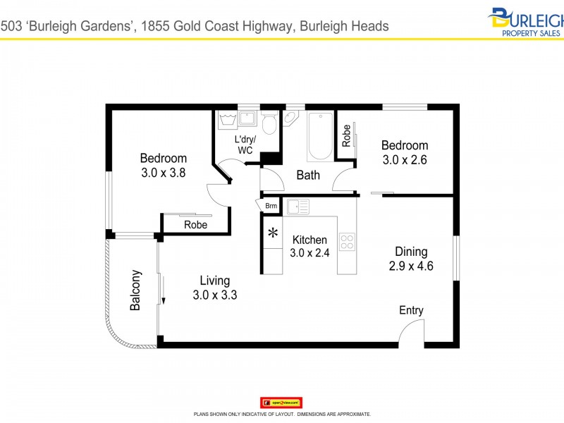 503/1855 Gold Coast Highway, Burleigh Heads QLD 4220 Floorplan