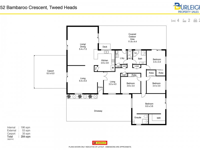 52 Bambaroo Crescent, Tweed Heads NSW 2485 Floorplan