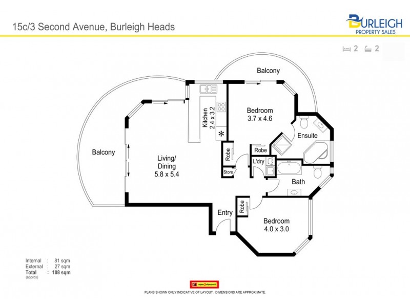 15C/3 Second Avenue, Burleigh Heads QLD 4220 Floorplan