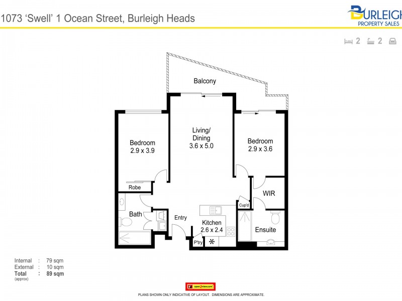 1073/1 Ocean Street, Burleigh Heads QLD 4220 Floorplan