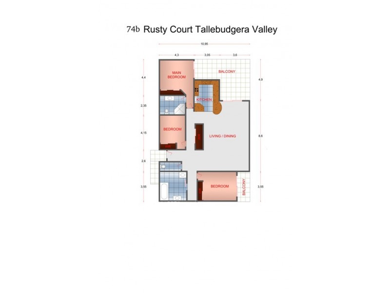 74 Rusty Court, Tallebudgera Valley QLD 4228 Floorplan