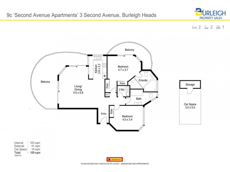 9C/3 Second Avenue, Burleigh Heads QLD 4220 Floorplan
