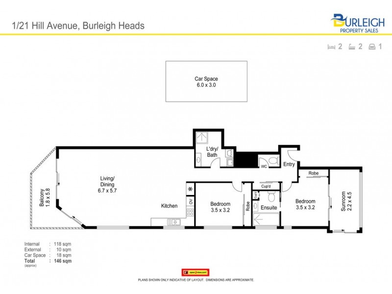 1/21 Hill Avenue, Burleigh Heads QLD 4220 Floorplan