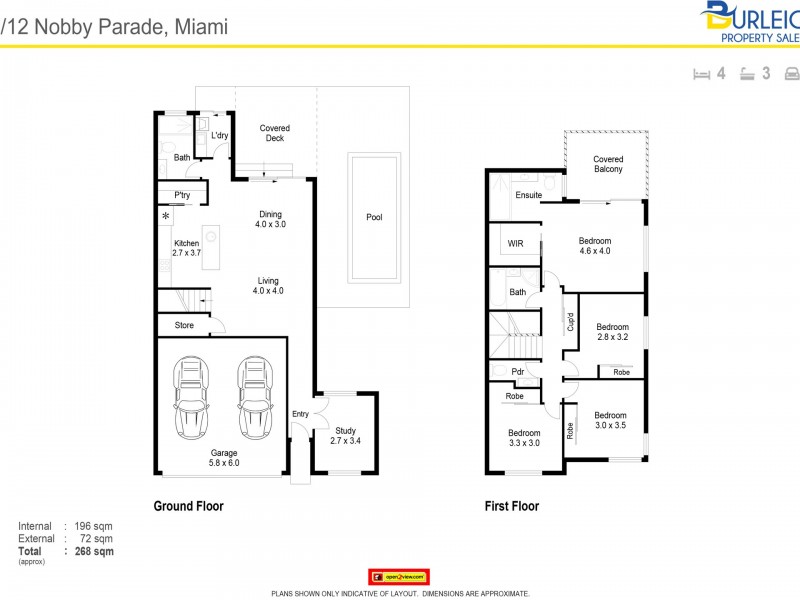 1/12 Nobby Parade, Miami QLD 4220 Floorplan