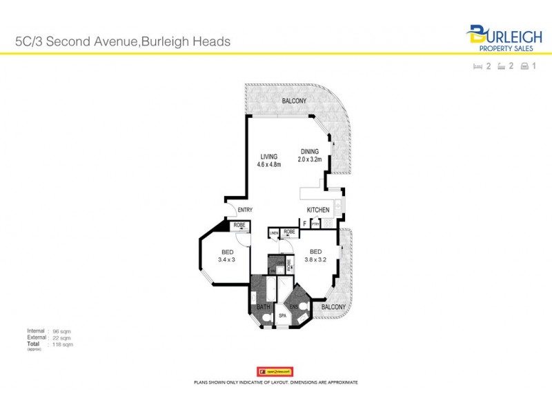 5C/3 Second Avenue, Burleigh Heads QLD 4220 Floorplan