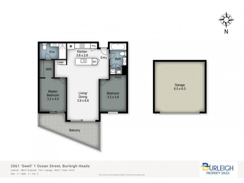 2061/1 Ocean Street, Burleigh Heads QLD 4220 Floorplan