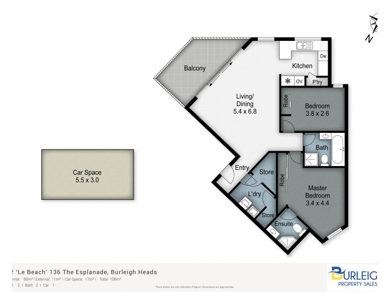 22/136 The Esplanade, Burleigh Heads QLD 4220 Floorplan