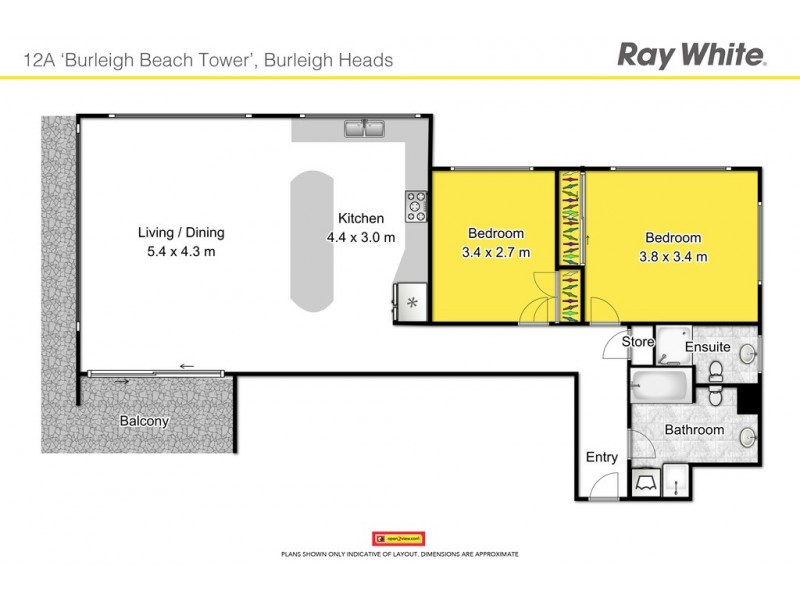 12A/52 Goodwin Terrace, Burleigh Heads QLD 4220 Floorplan