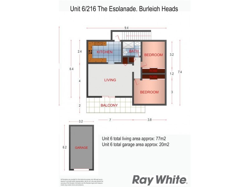 6/216 The Esplanade, Burleigh Heads QLD 4220 Floorplan