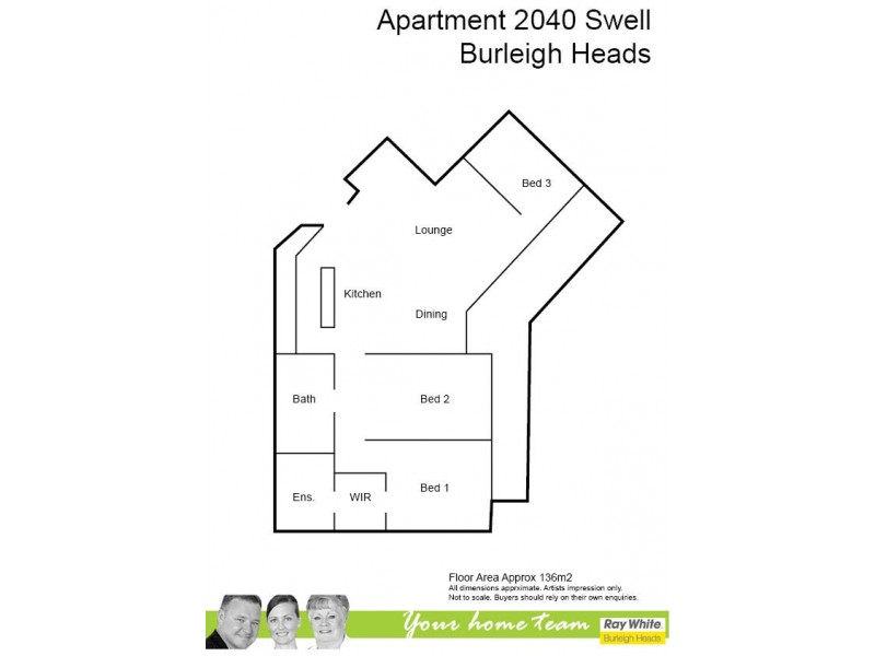 2040/1 Ocean Street, Burleigh Heads QLD 4220 Floorplan