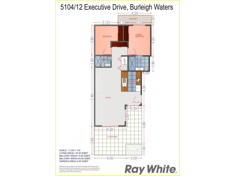 5104/12 Executive Drive, Burleigh Waters QLD 4220 Floorplan